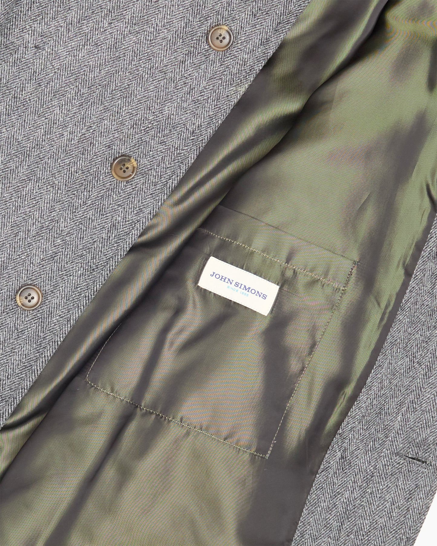 Archive Grey Herringbone Overcoat