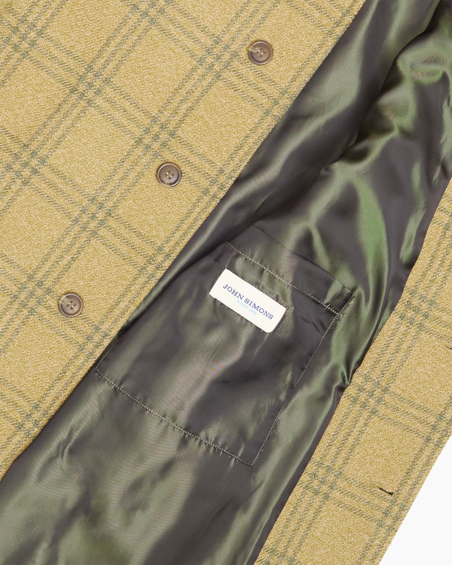 Archive Mustard Overcheck Overcoat