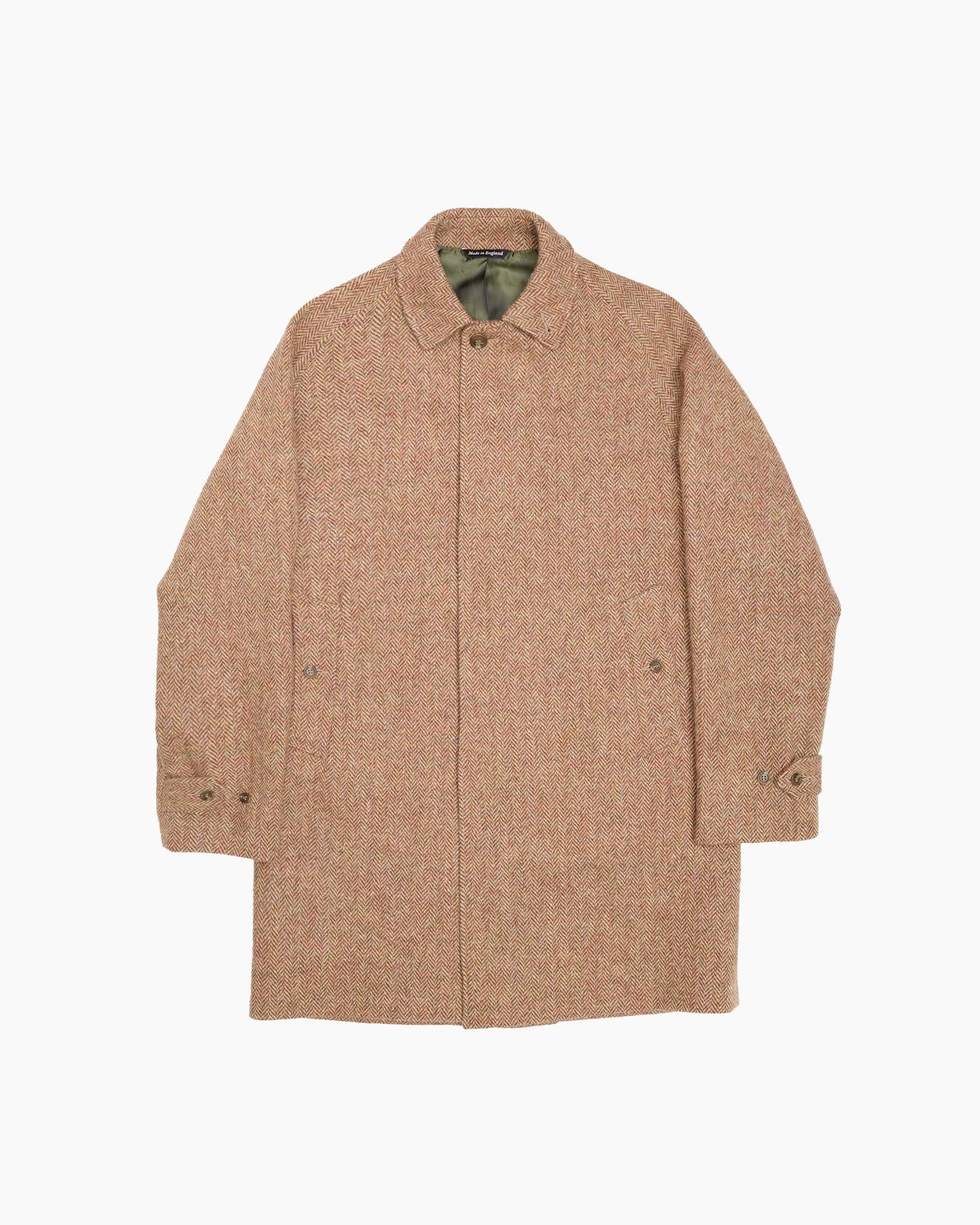Archive Terracotta Herringbone Overcoat