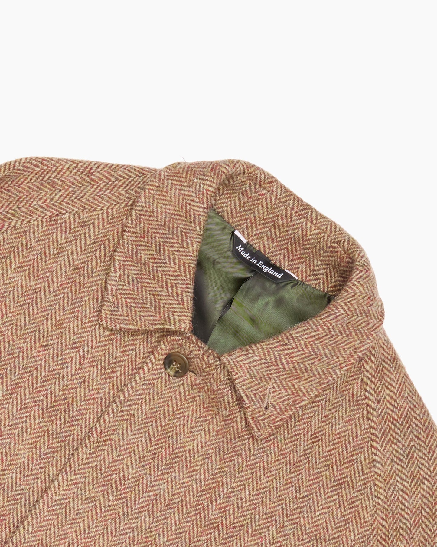 Archive Terracotta Herringbone Overcoat
