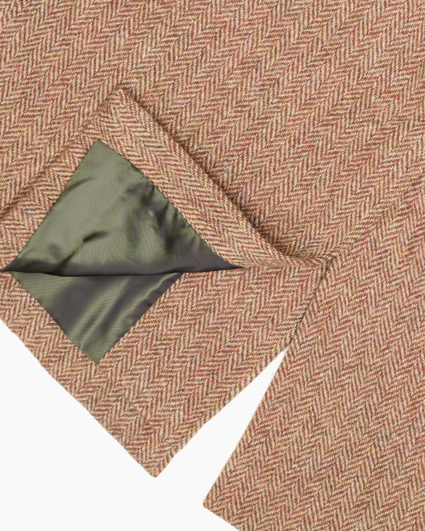 Archive Terracotta Herringbone Overcoat