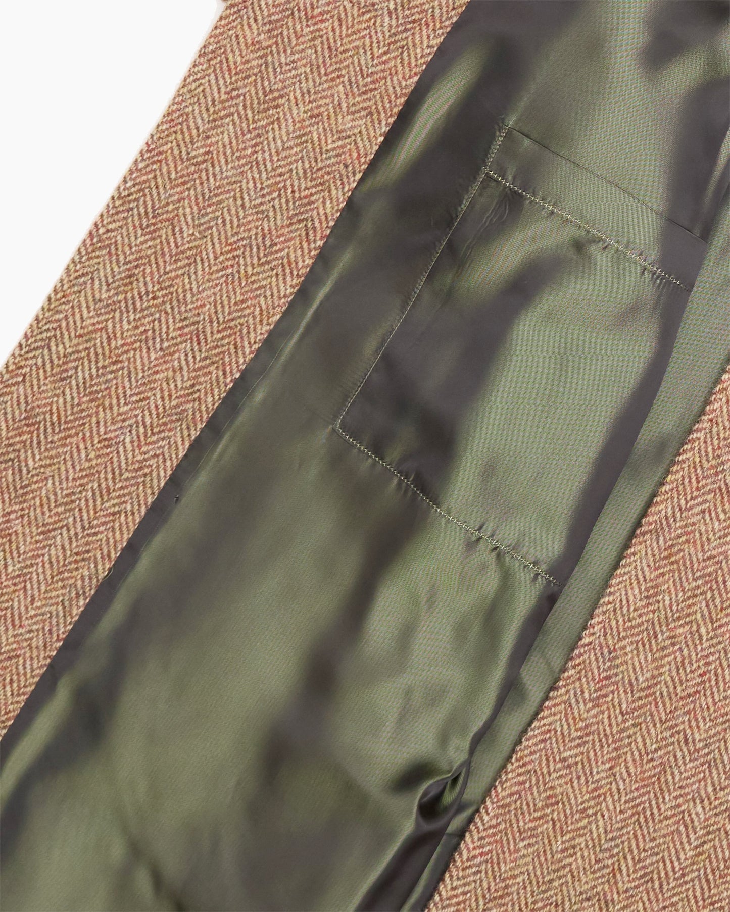 Archive Terracotta Herringbone Overcoat