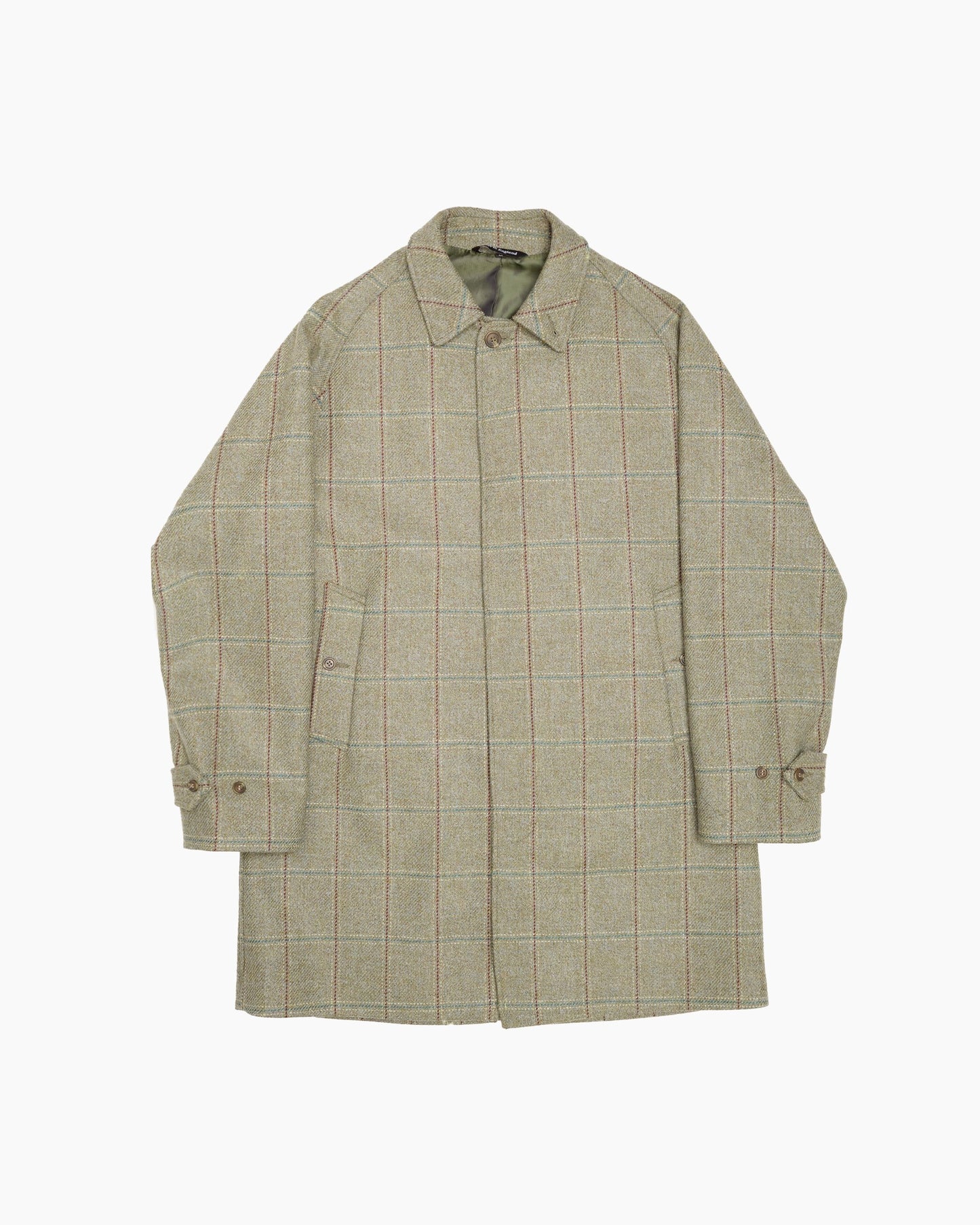 Archive Green Check Overcoat