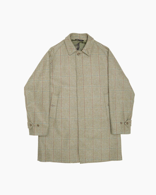 Archive Green Check Overcoat