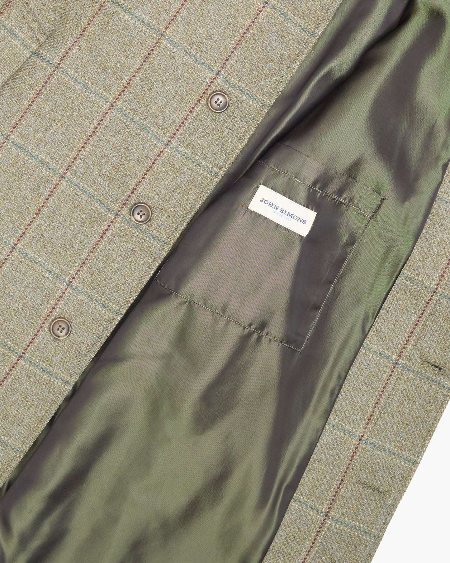 Archive Green Check Overcoat