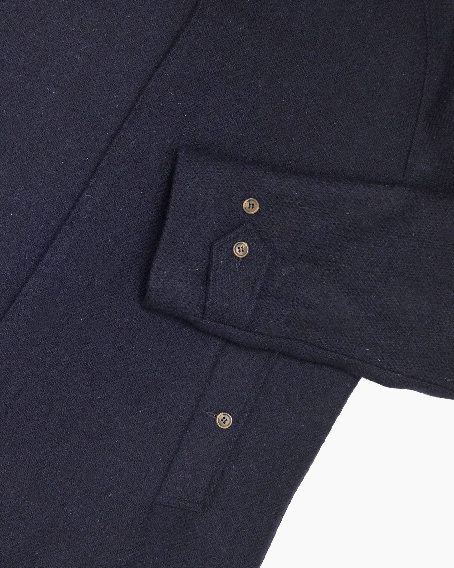 Full Length Navy Harris Tweed Overcoat