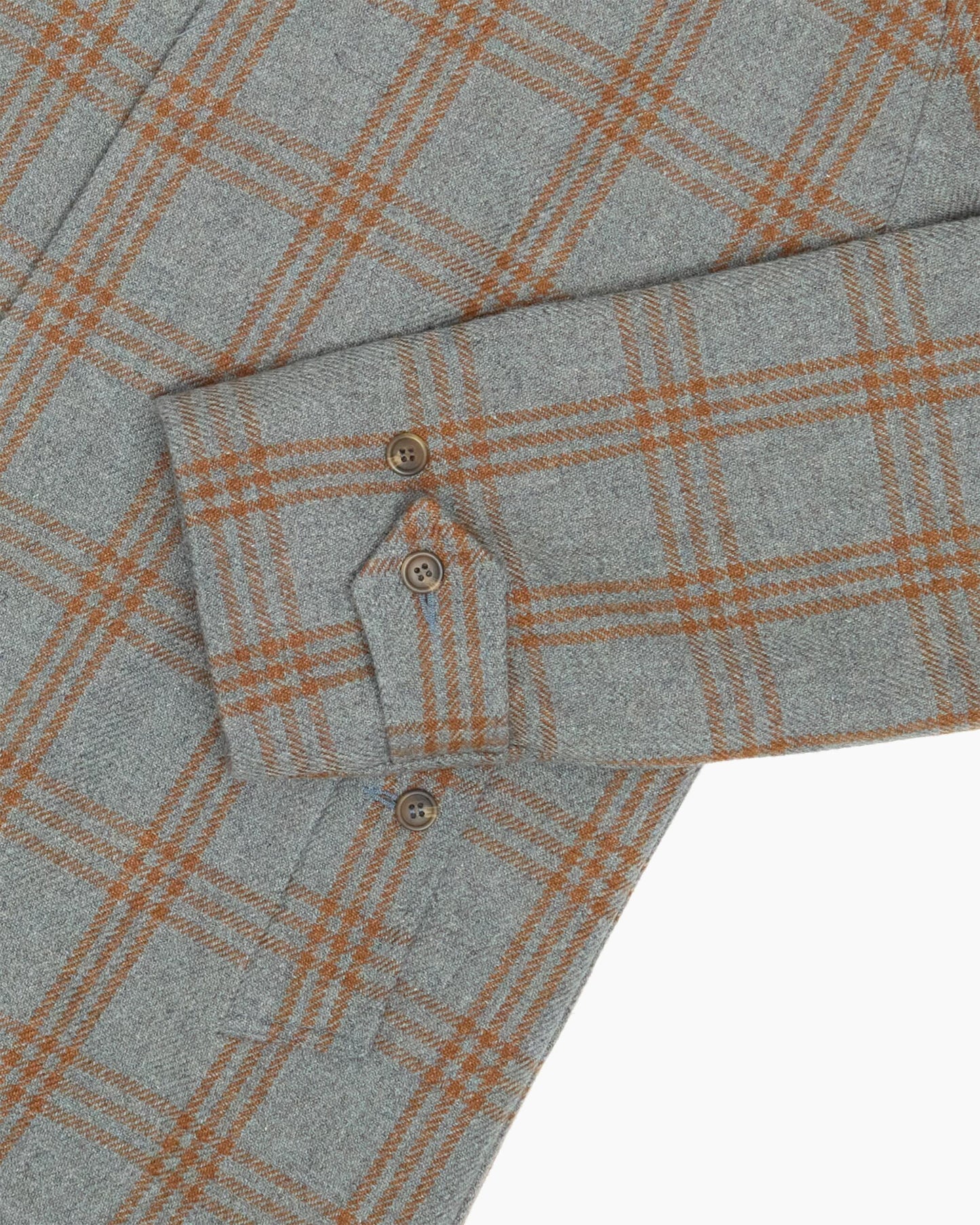 Archive Blue & Rust Overcheck Tweed Overcoat