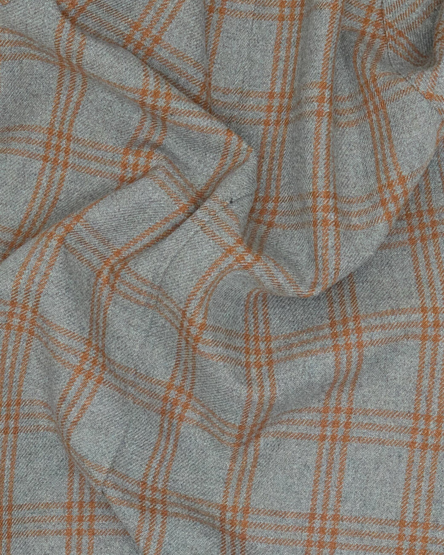 Archive Blue & Rust Overcheck Tweed Overcoat