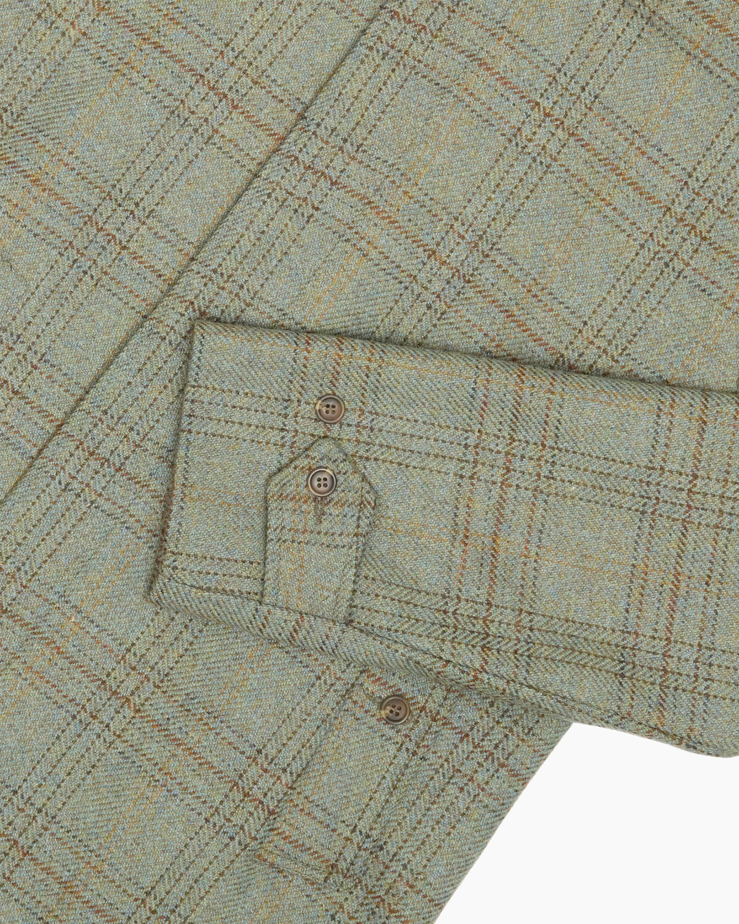 Archive Moss Overcheck Tweed Overcoat