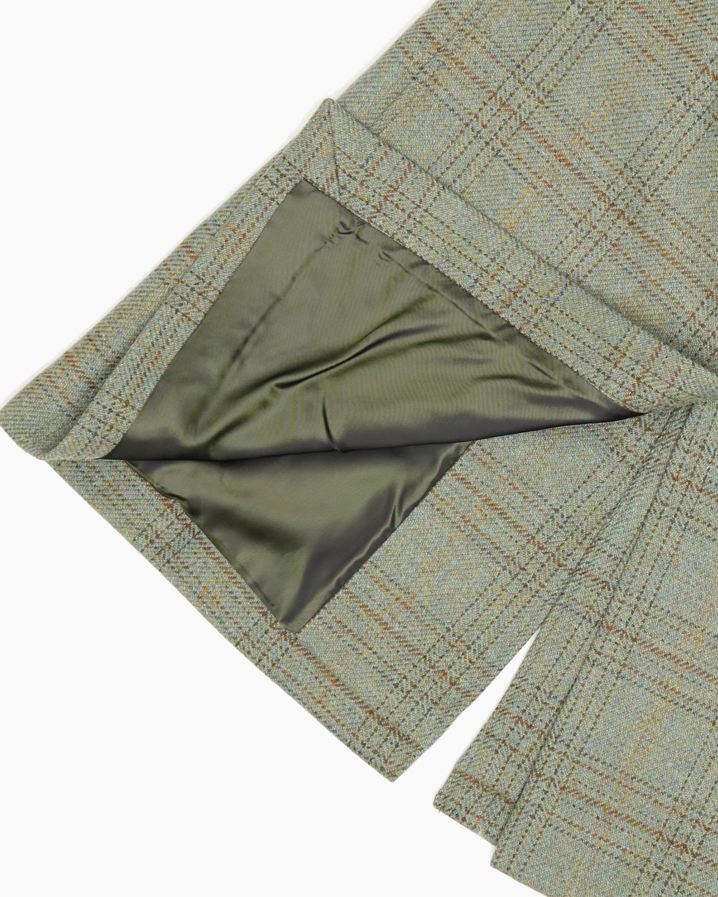 Archive Moss Overcheck Tweed Overcoat