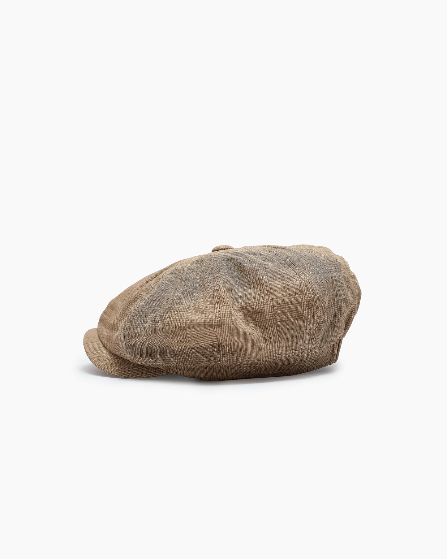 Brown Prince of Wales Check Irish Linen Murphy Cap