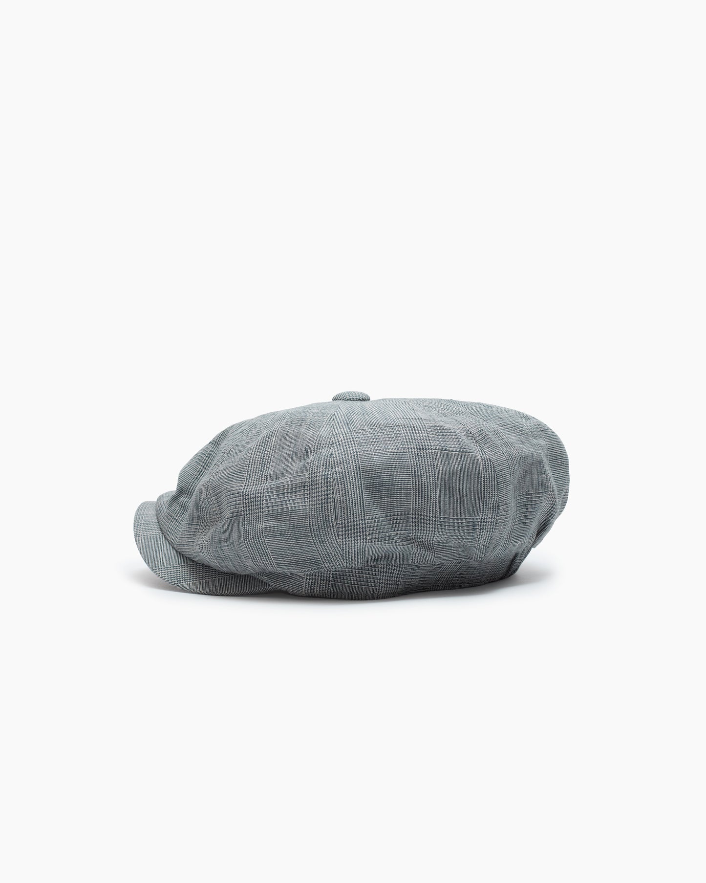 Grey Prince of Wales Check Irish Linen Murphy Cap
