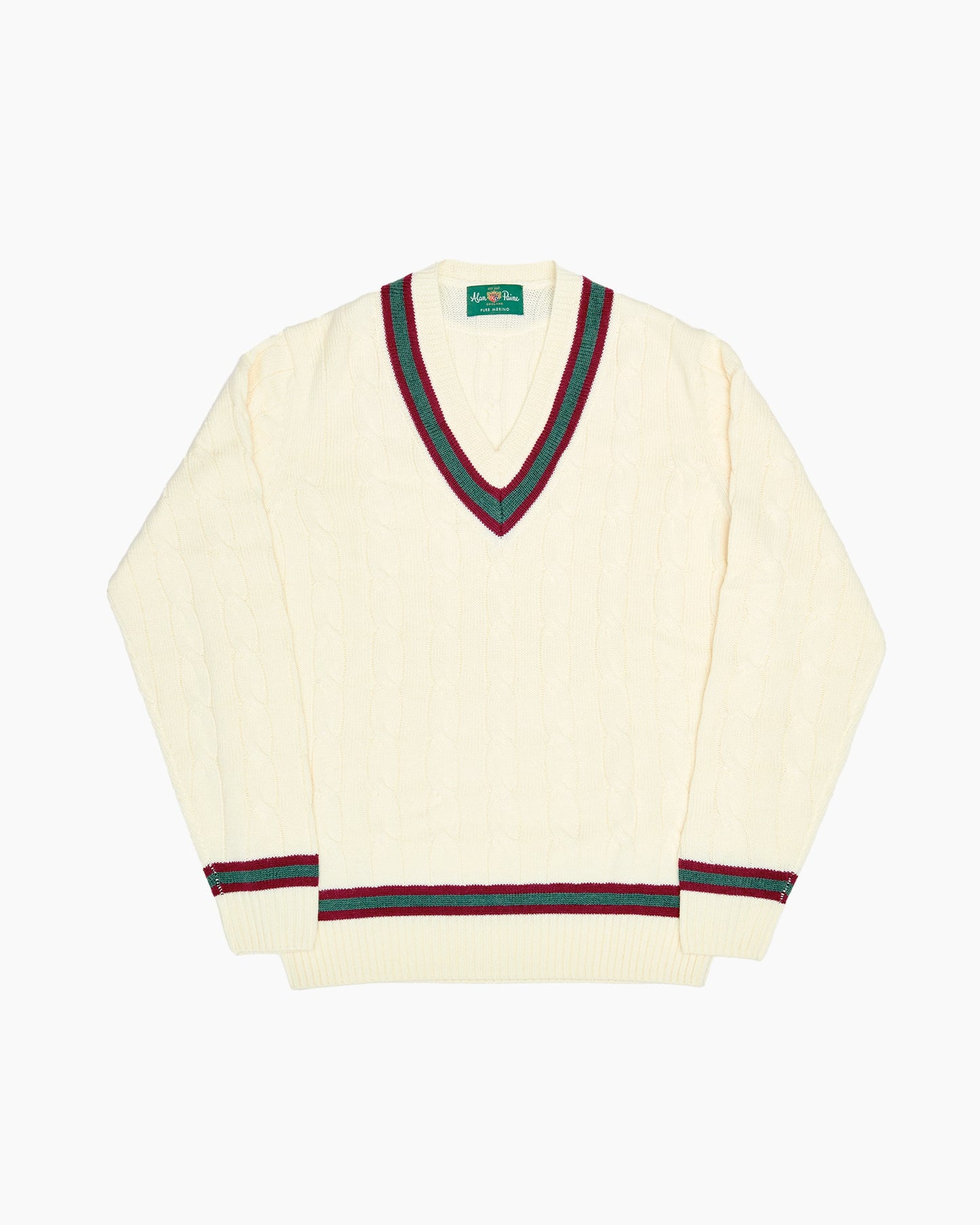 Cream Grafton Cricket Cable Knit Sweater