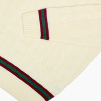 Cream Grafton Cricket Cable Knit Sweater