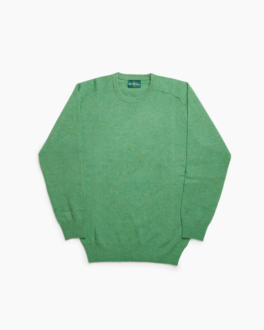 Aquamarine Dorset Lambswool Saddle Shoulder Crew Neck