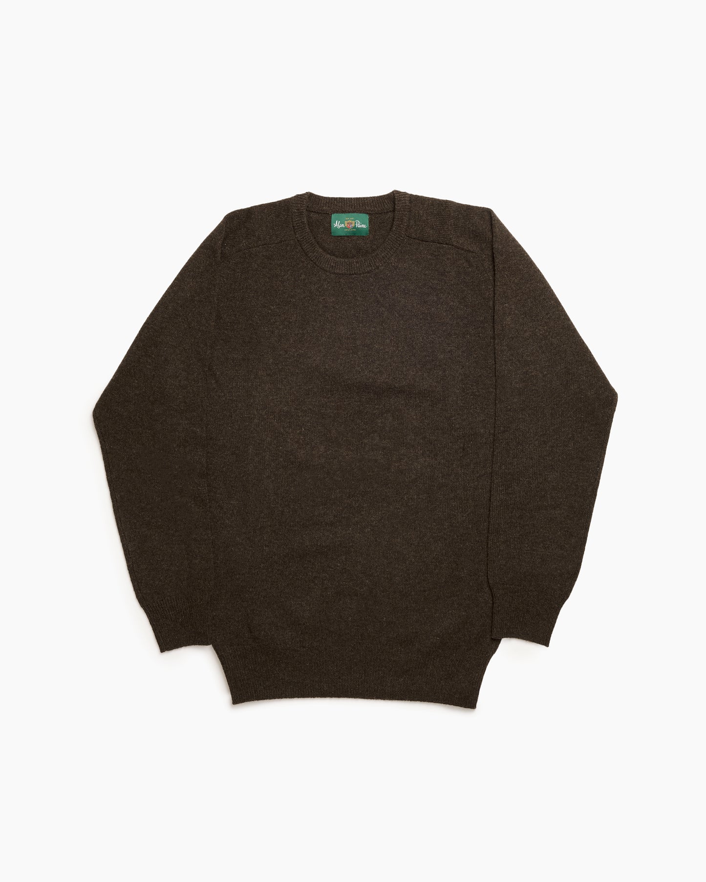Cocoa Dorset Lambswool Saddle Shoulder Crew Neck