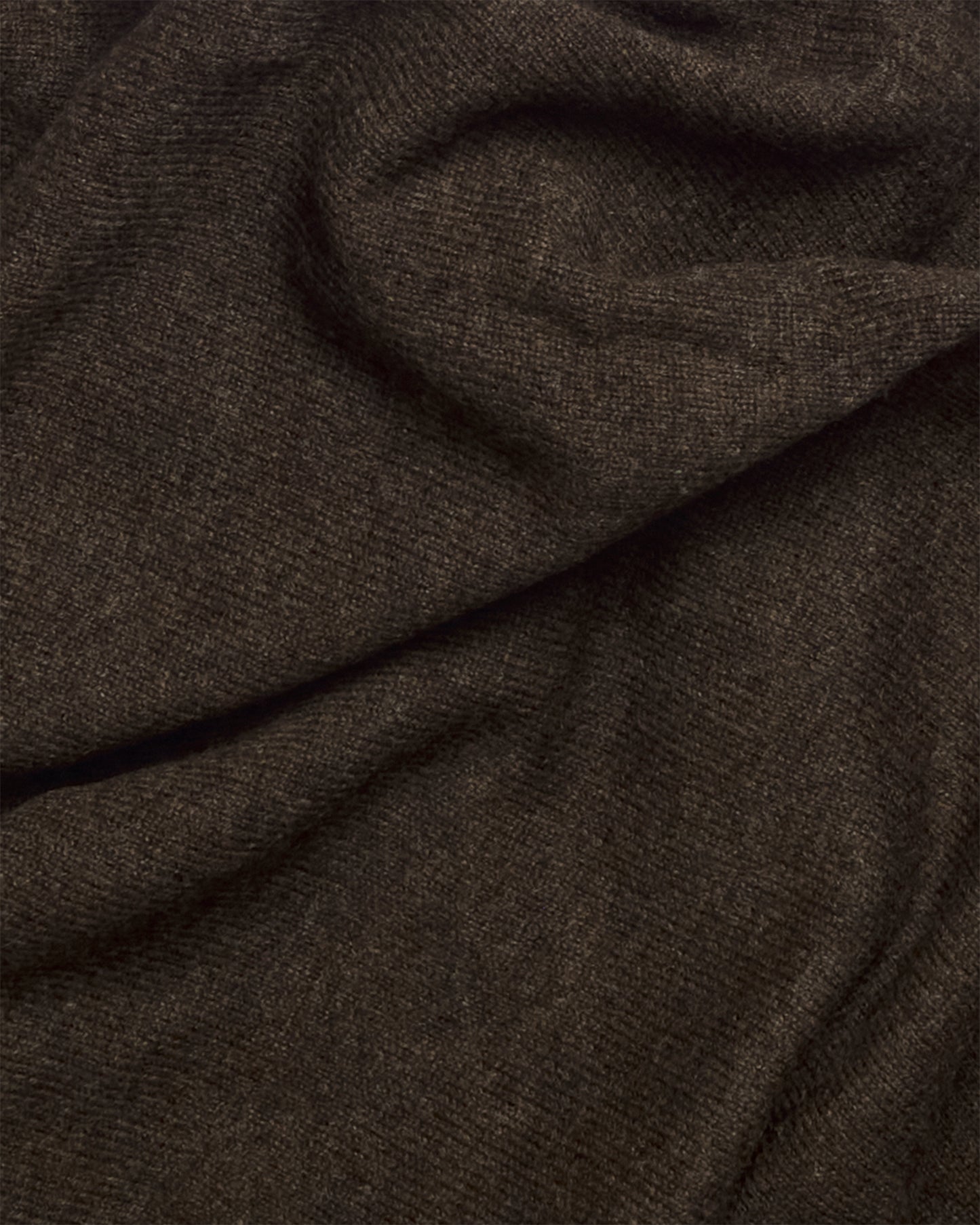 Cocoa Dorset Lambswool Saddle Shoulder Crew Neck