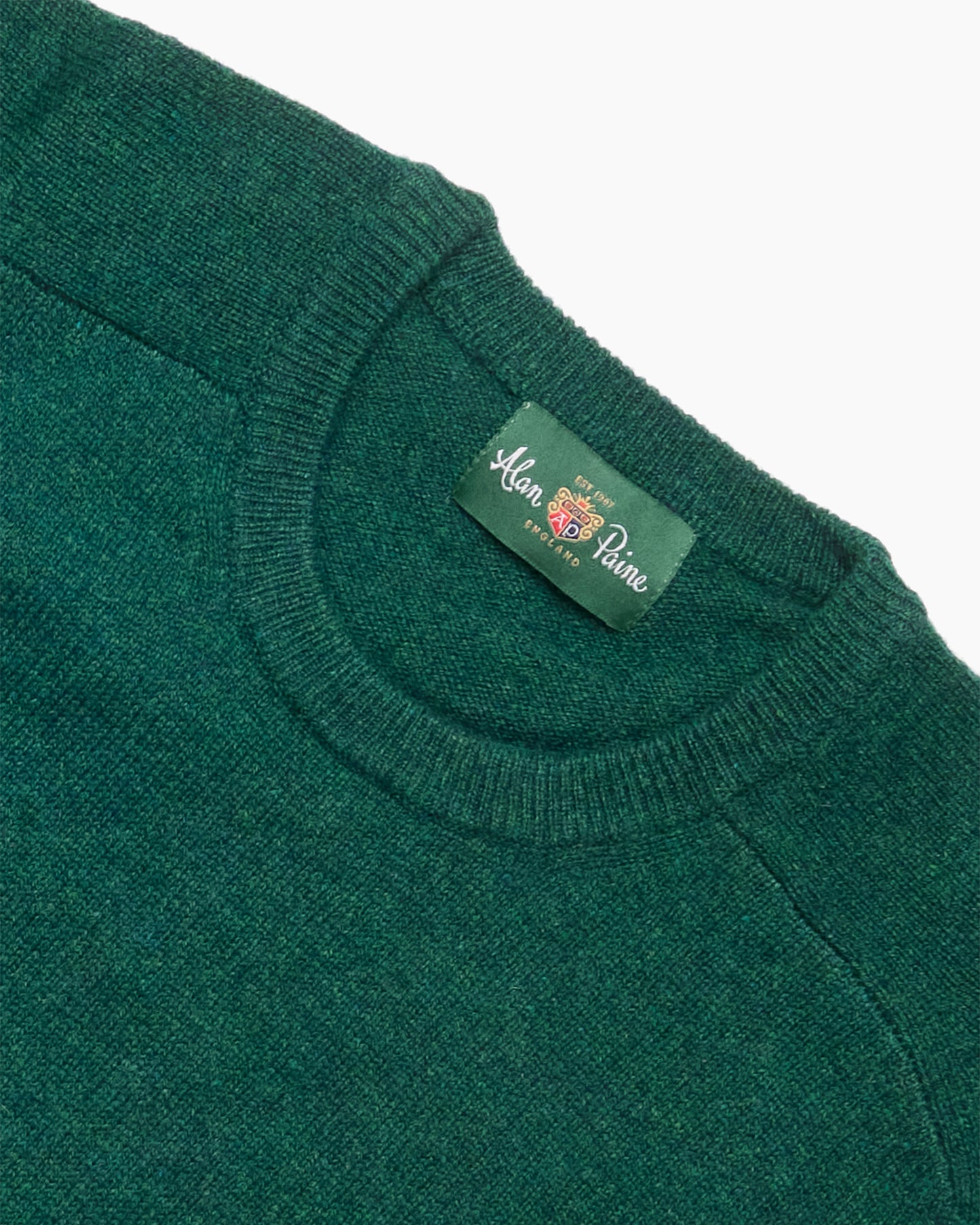 Mallard Dorset Lambswool Saddle Shoulder Crew Neck