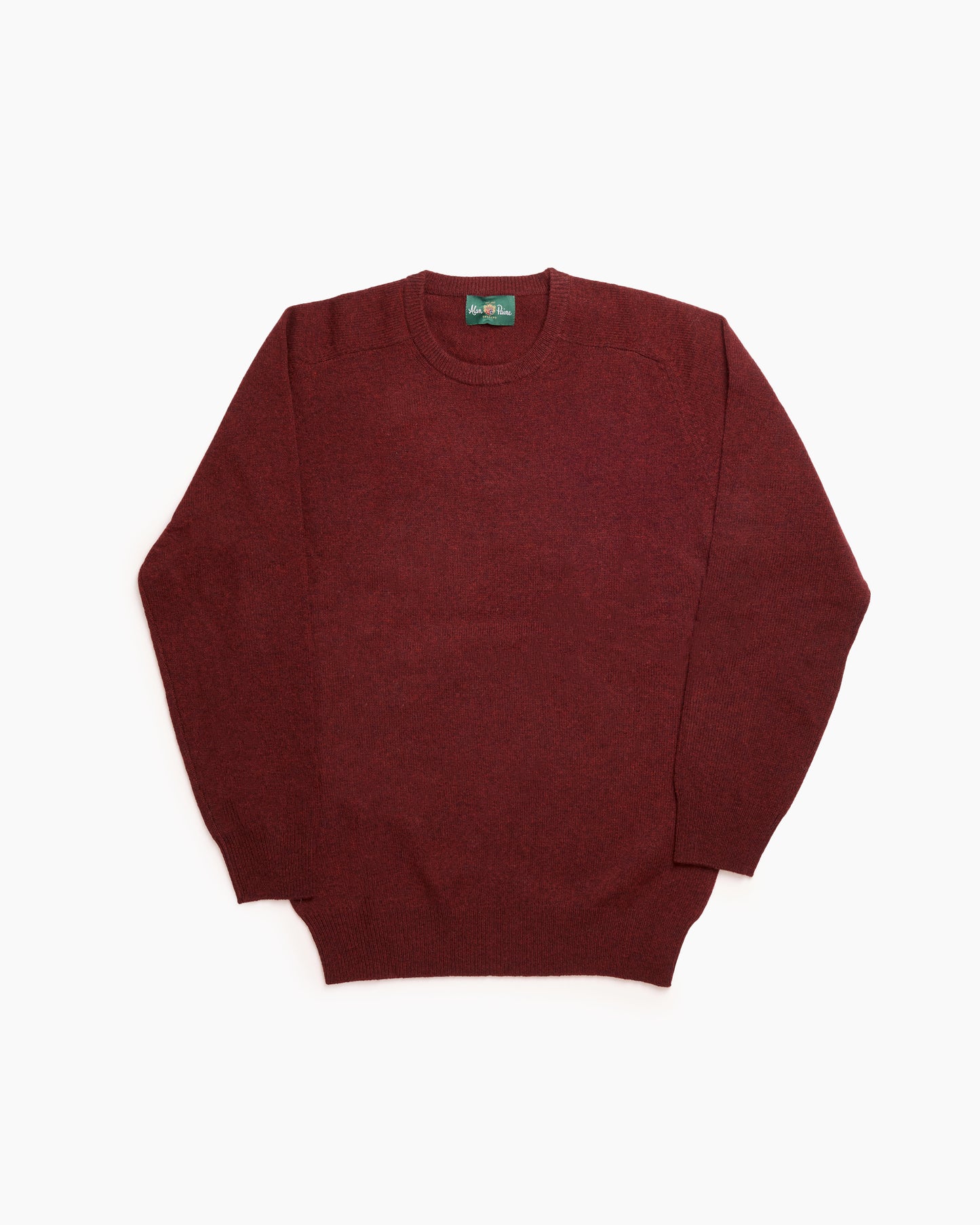 Red Velvet Dorset Lambswool Saddle Shoulder Crew Neck