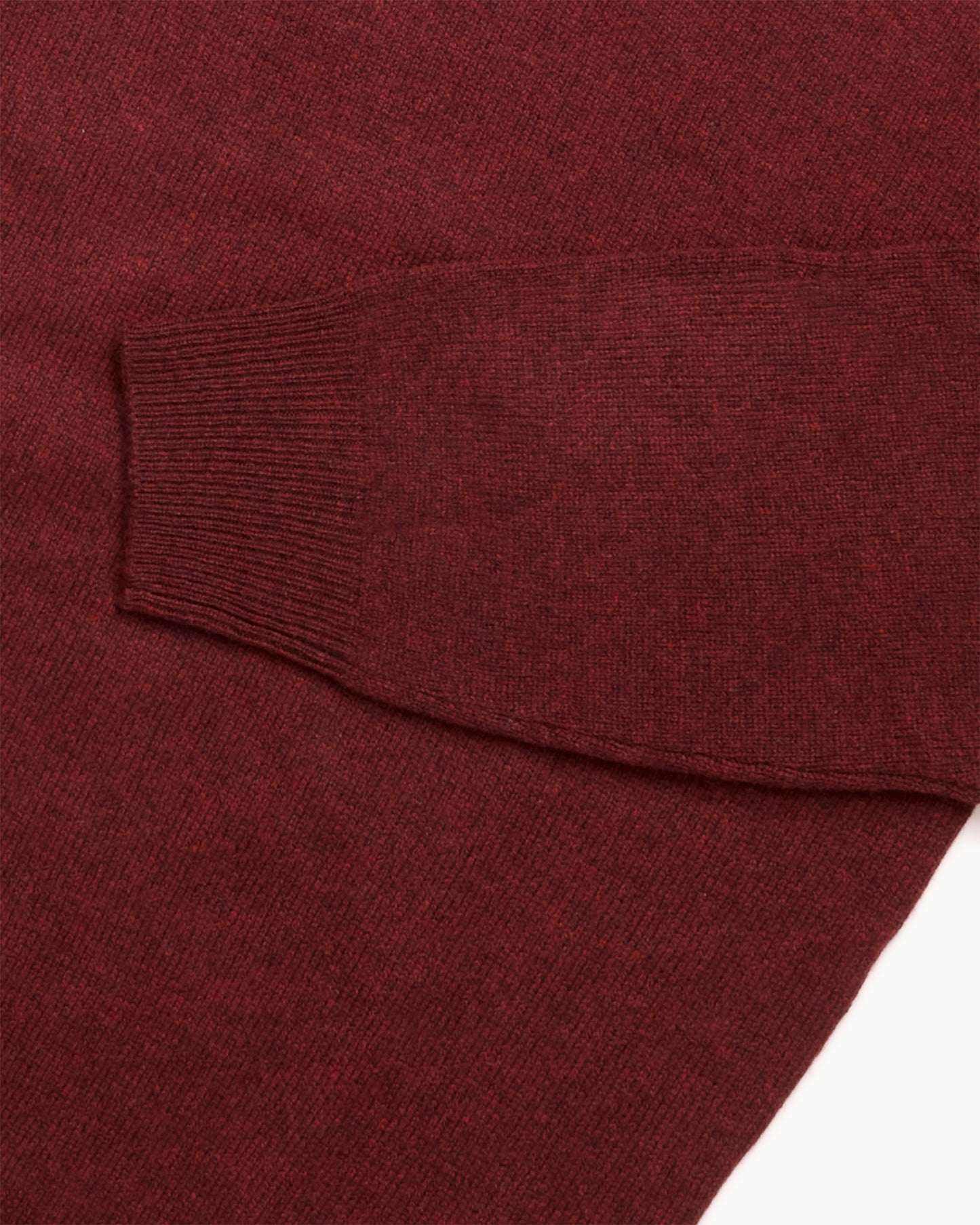 Red Velvet Dorset Lambswool Saddle Shoulder Crew Neck