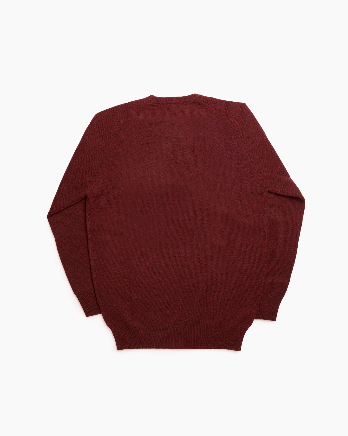 Red Velvet Dorset Lambswool Saddle Shoulder Crew Neck