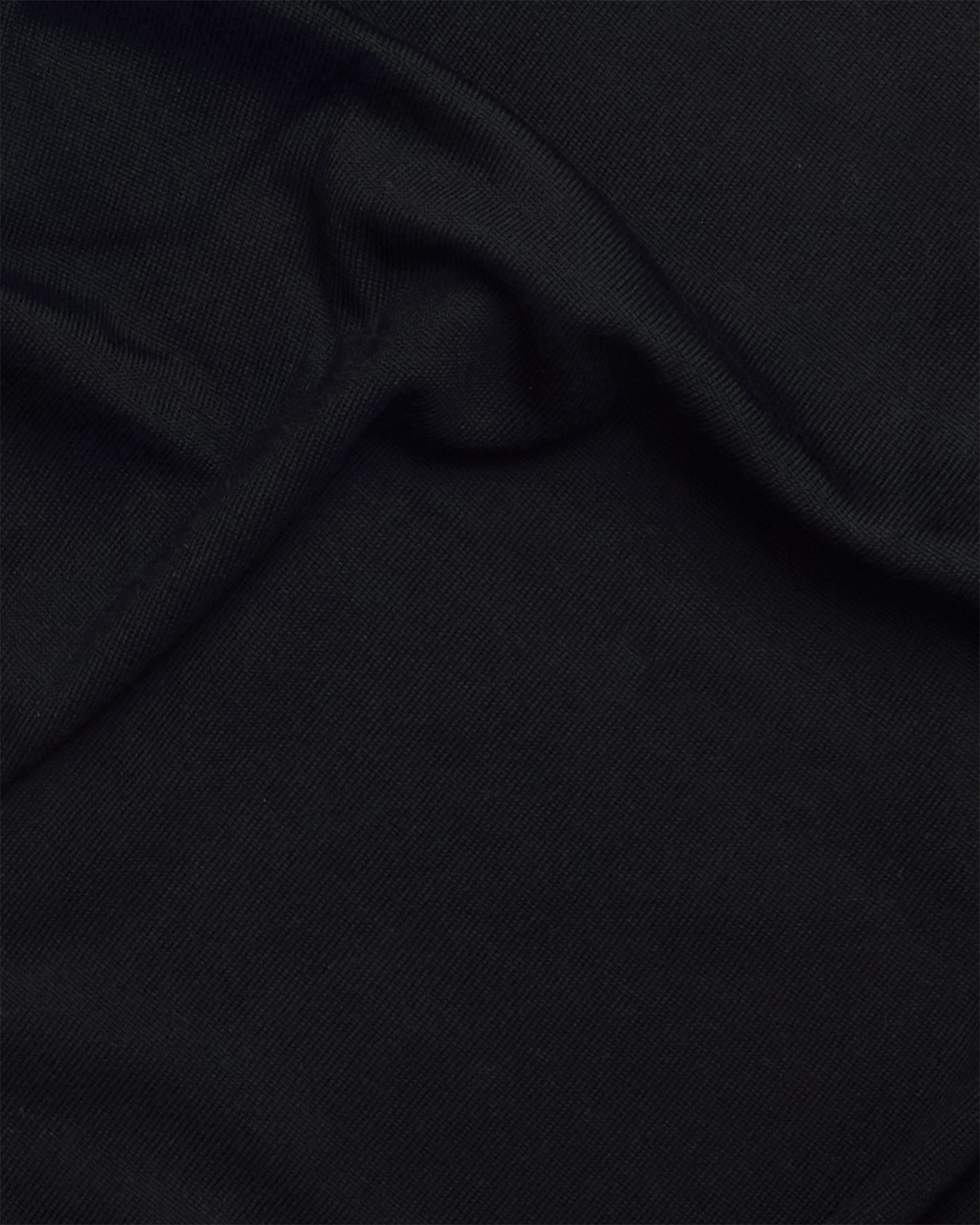 Black Merino Wool Hindhead Polo Knit