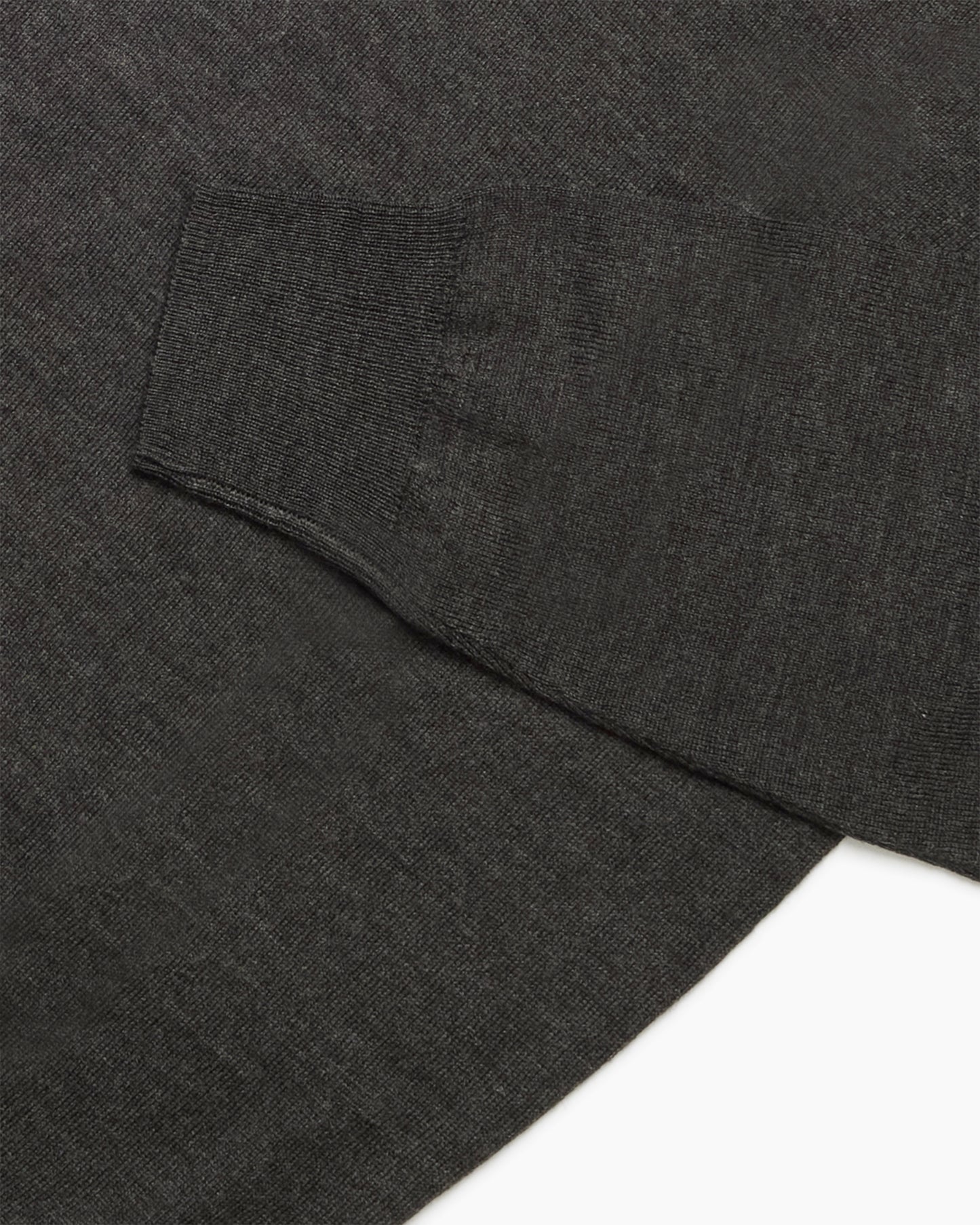 Dark Brown Wool Hindhead Polo Knit
