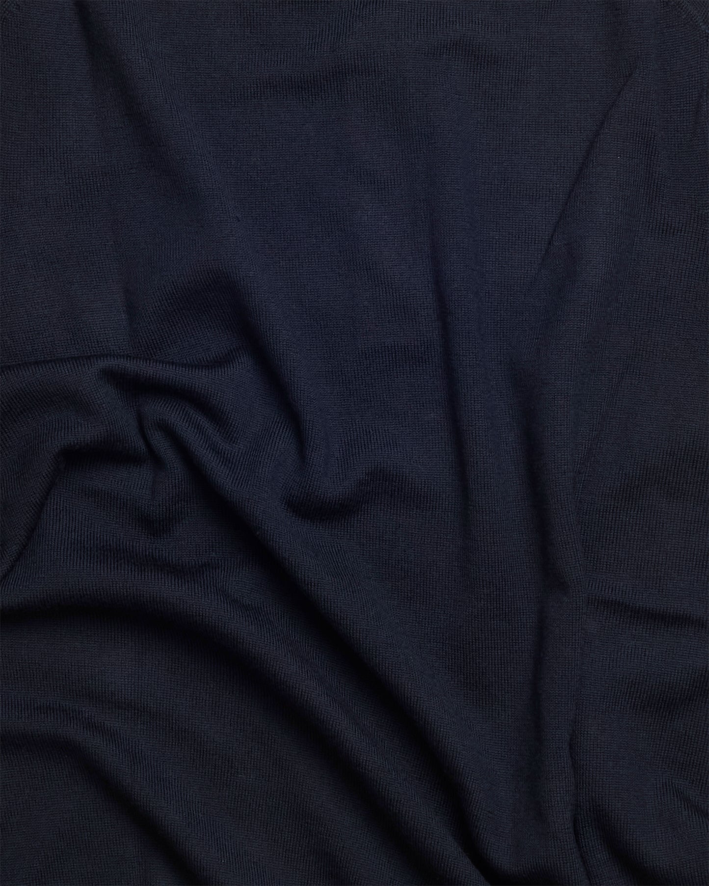 Dark Navy Wool Hindhead Polo Knit