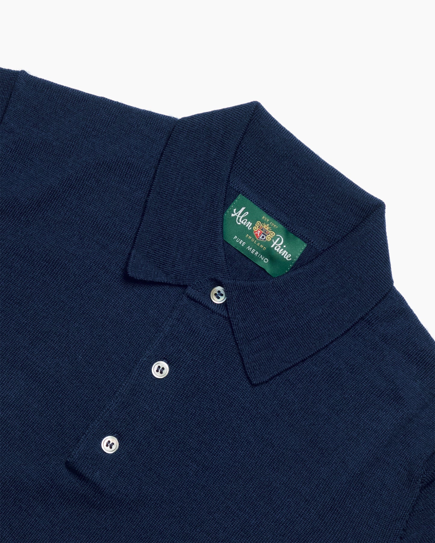 Indigo Wool Hindhead Polo Knit