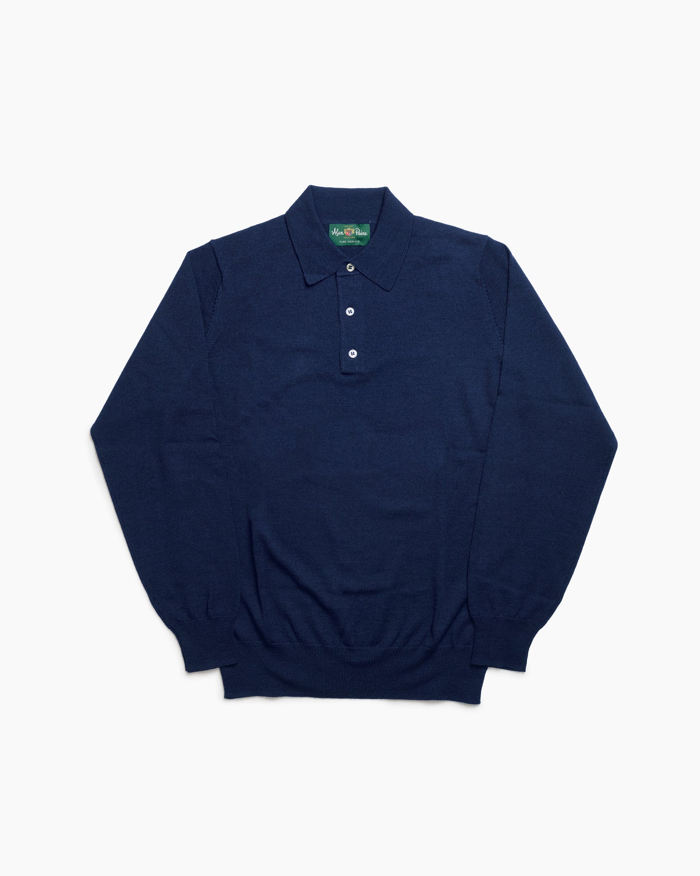 Indigo Wool Hindhead Polo Knit