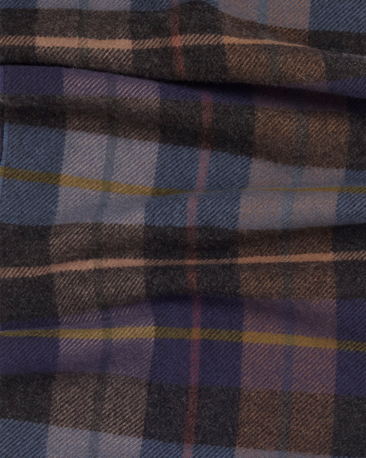 Indigo Firbeck Wool Plaid Scarf