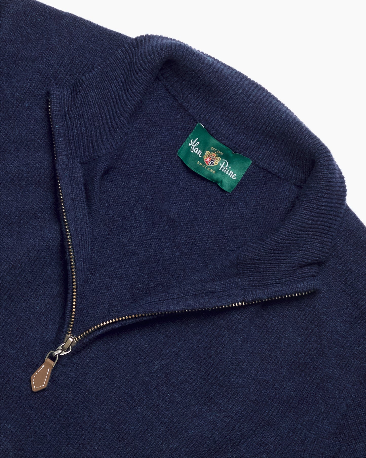 Indigo Sutherland Lambswool Quarter Zip