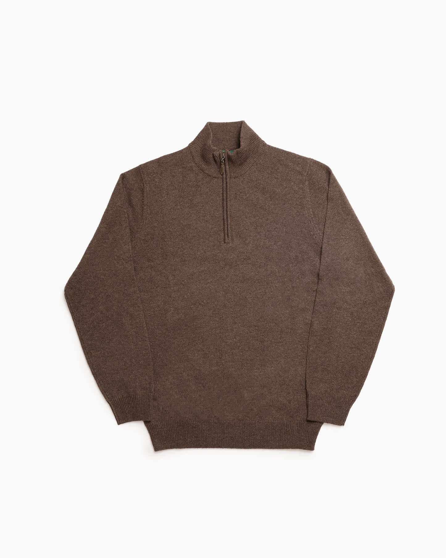 Mocha Sutherland Lambswool Quarter Zip