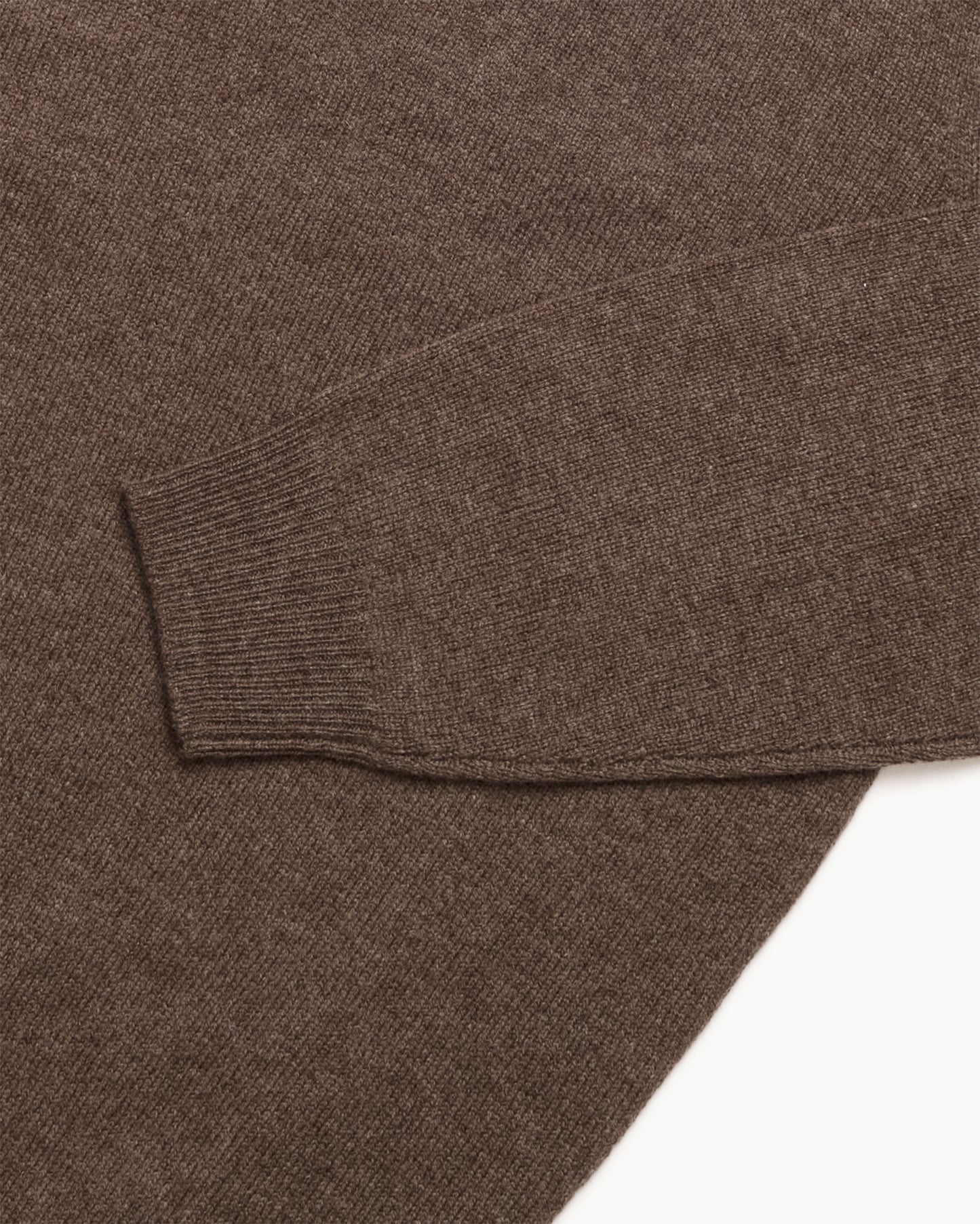 Mocha Sutherland Lambswool Quarter Zip