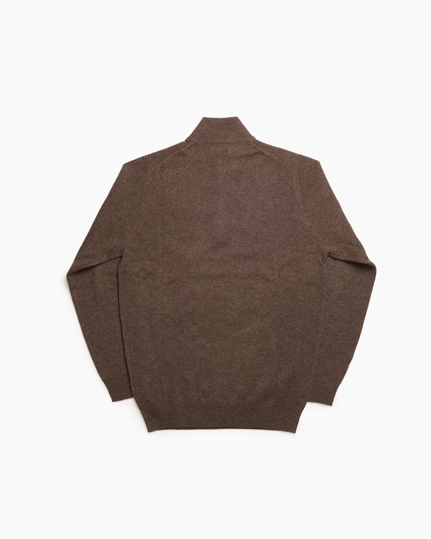 Mocha Sutherland Lambswool Quarter Zip