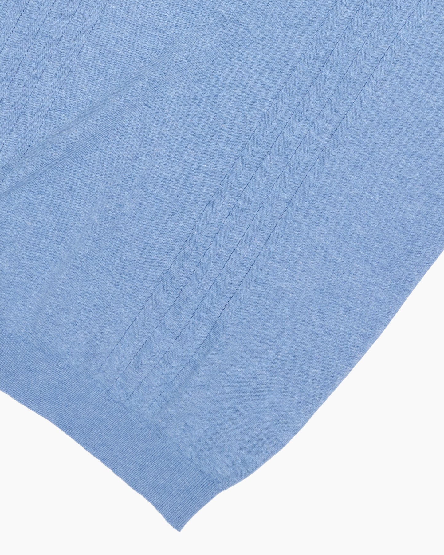 Carolina Blue Shipford Short Sleeve Open Collar Knit
