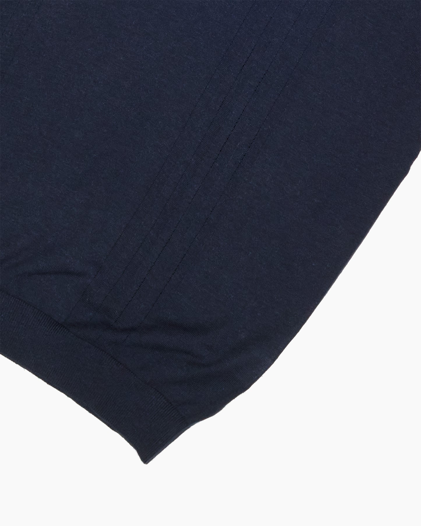 Dark Navy Shipford Short Sleeve Open Collar Knit