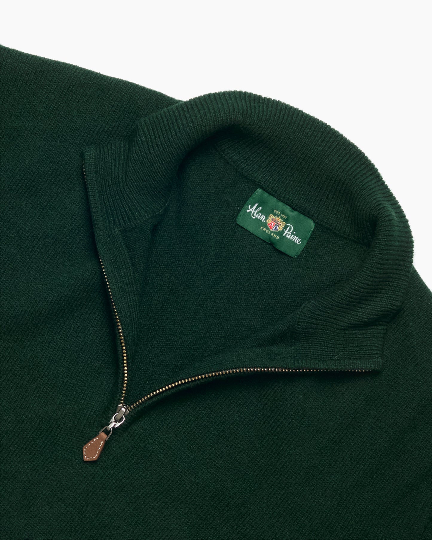 Tartan Green Sutherland Lambswool Quarter Zip