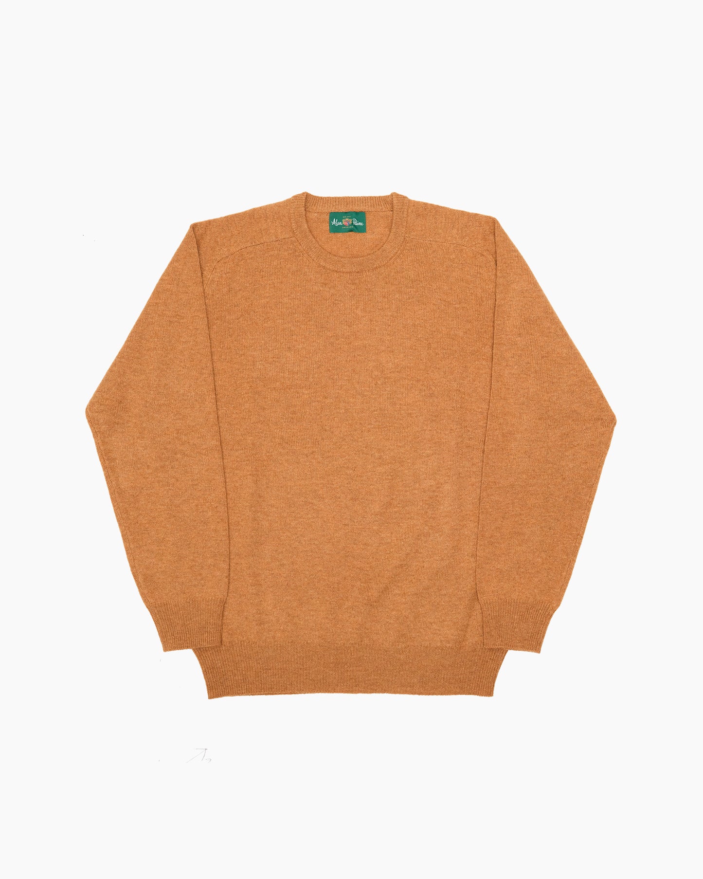 Rust Dorset Lambswool Saddle Shoulder Crew Neck