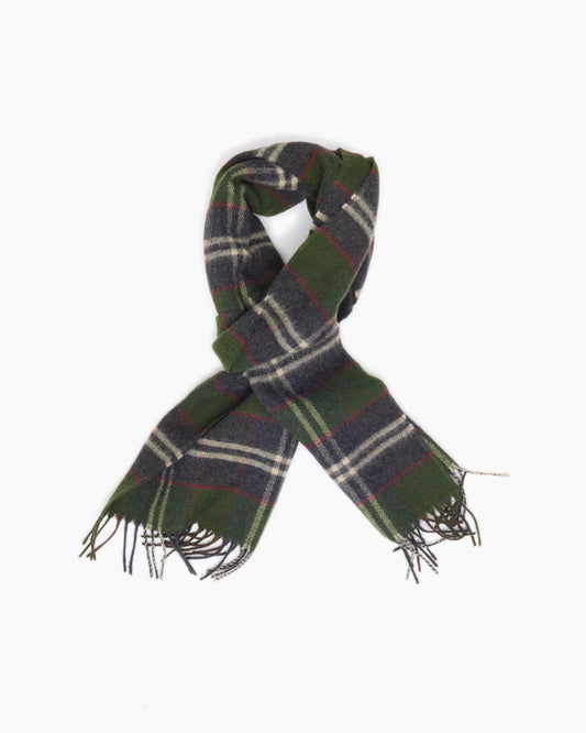 Green Lubmore Wool Plaid Scarf