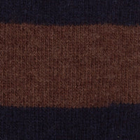 Brown & Navy Striped Geel Wool Sock