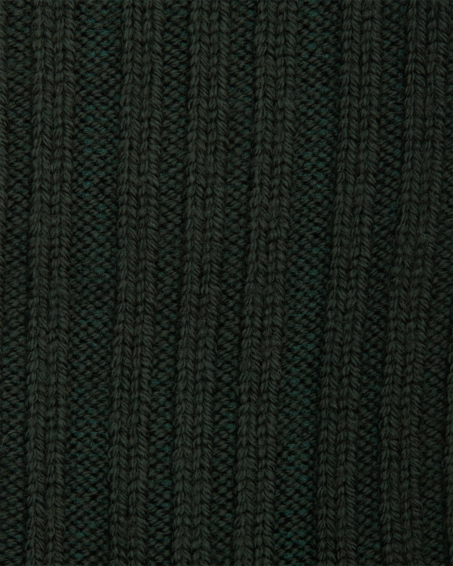 Bottle Green Cashwool Ribbed Sock