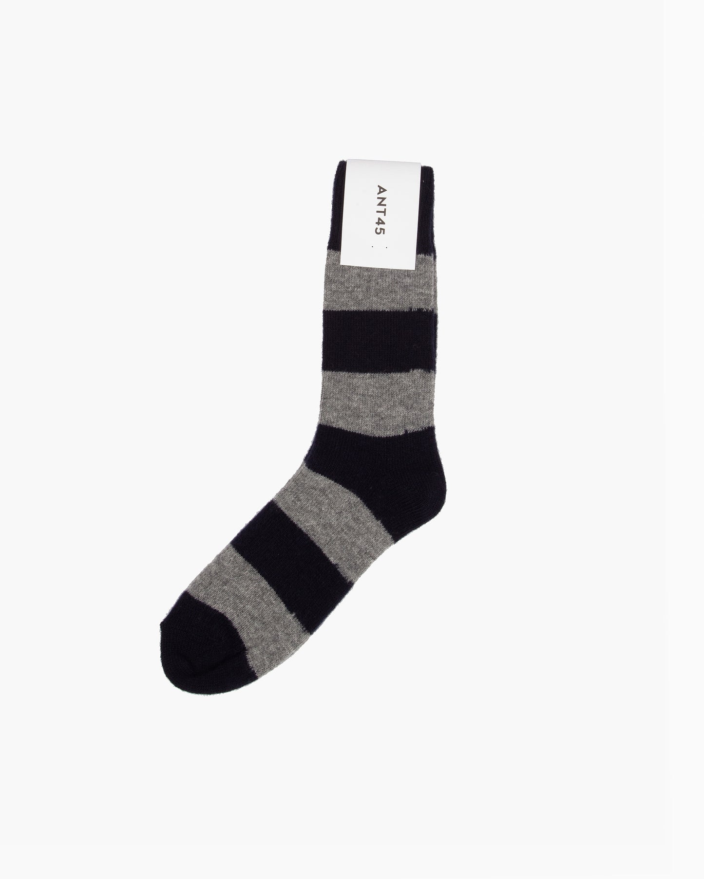 Navy & Grey Striped Geel Wool Sock