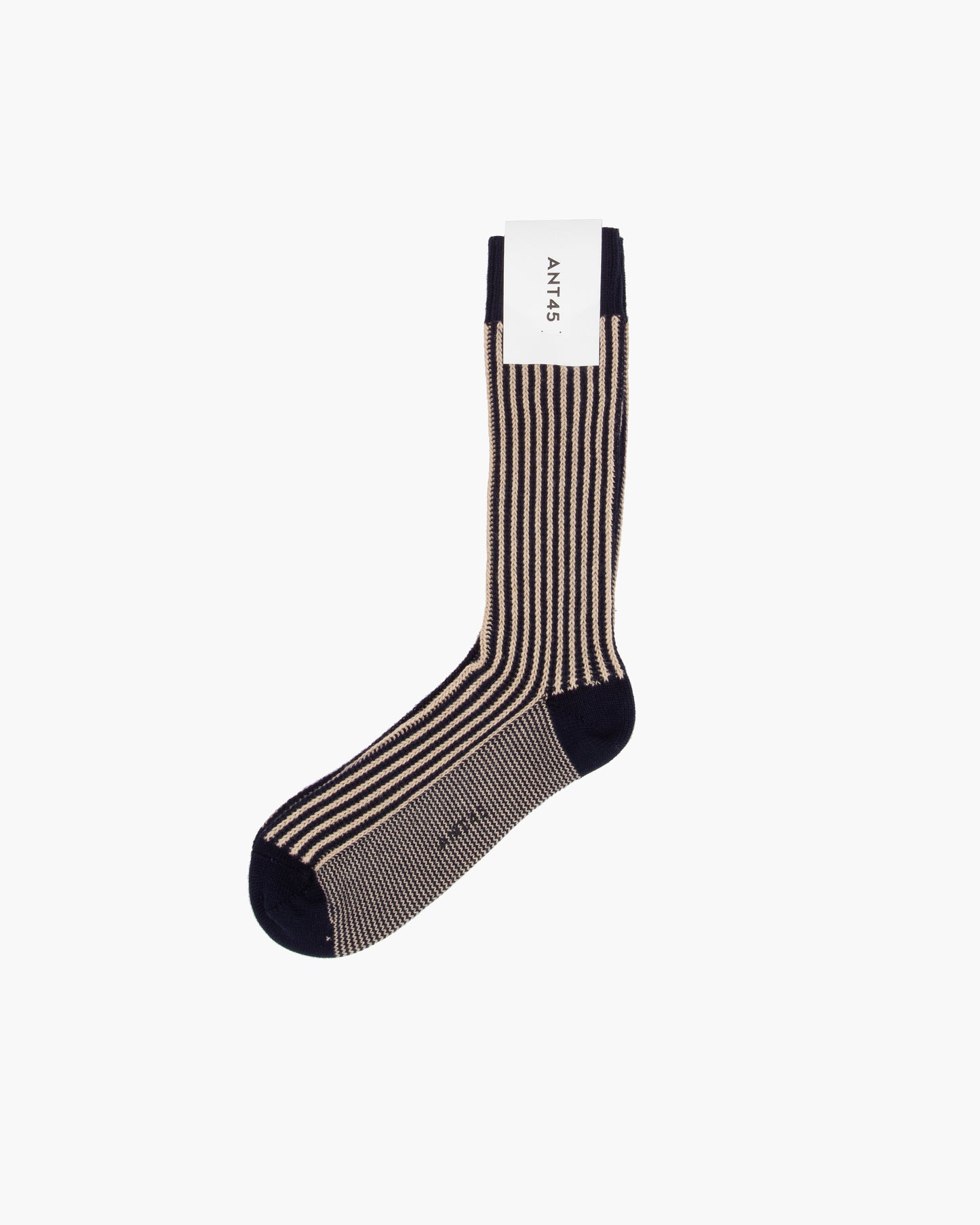 Navy Striped Capri Heavy Cotton Socks