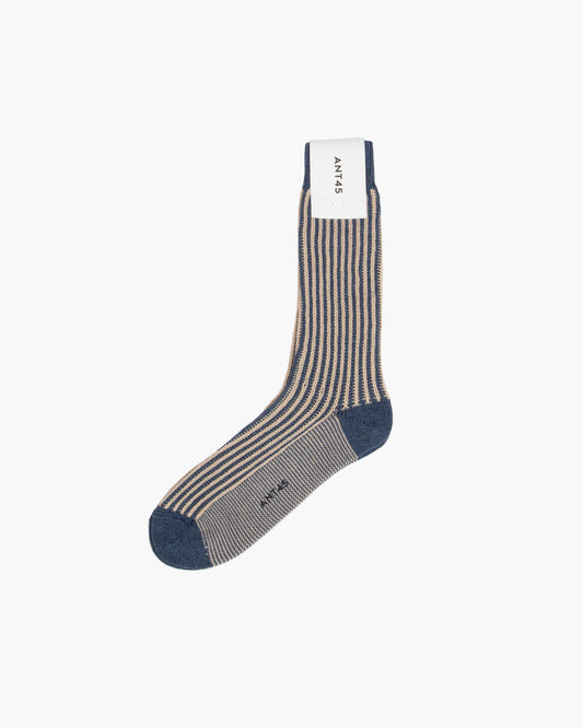 Denim Striped Capri Heavy Cotton Socks