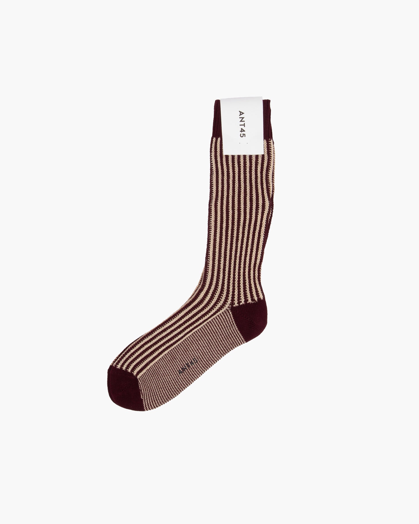 Bordeaux Striped Capri Heavy Cotton Socks
