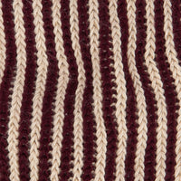 Bordeaux Striped Capri Heavy Cotton Socks