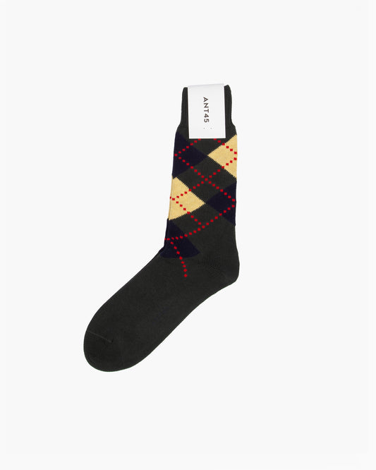 Bottle Green Argyle Lussino Sock