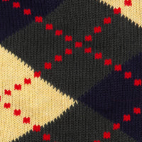 Bottle Green Argyle Lussino Sock