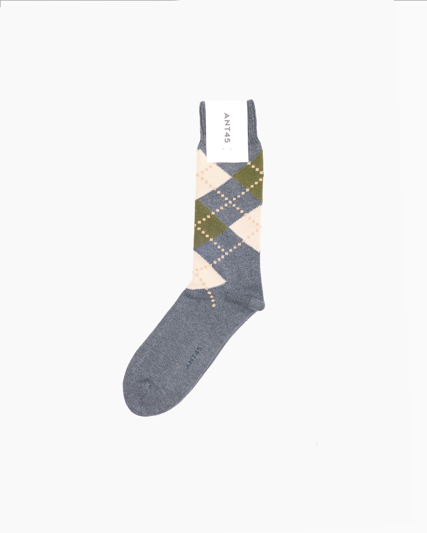 Grey Argyle Lussino Sock